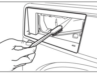 Vệ sinh ngăn chứa bột giặt của máy giặt gia đình